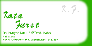 kata furst business card